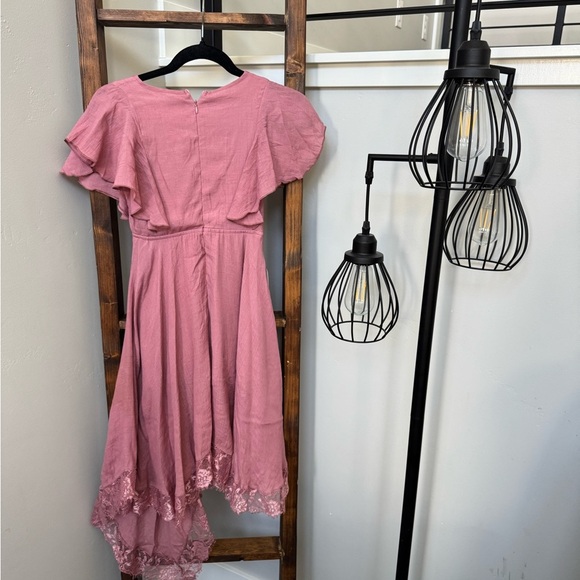 Girls Joyfolie Asymmetrical Dress with Lace Trim - Picture 4 of 4